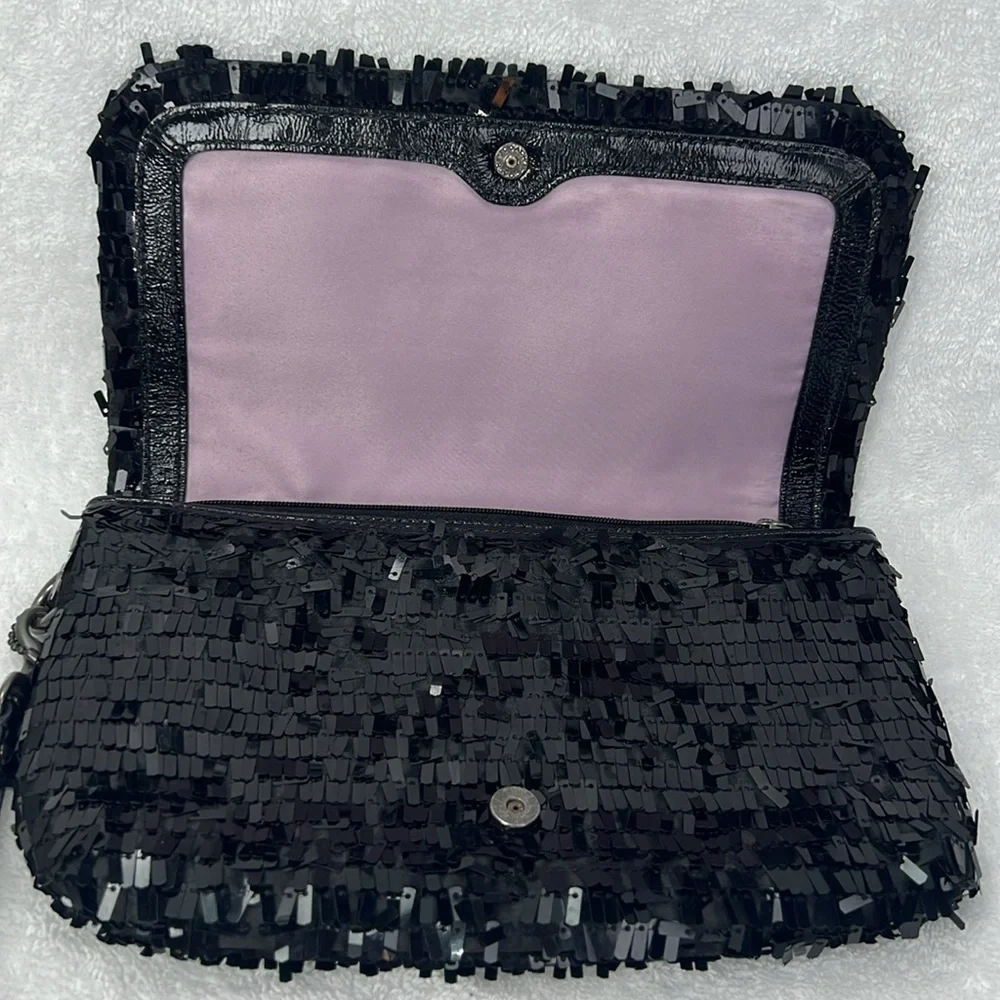 Coach Black Sequin Clutch 2010 - Picture 4 of 9